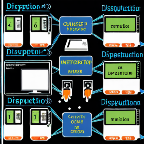 Home 16 **Image of Network Disruption Causes**: Create an illustration showing different causes of network disruptions. Include visuals for hardware failure (like a broken network card), software bugs (depicting a computer with error messages), and human errors (showing a person making a configuration mistake).